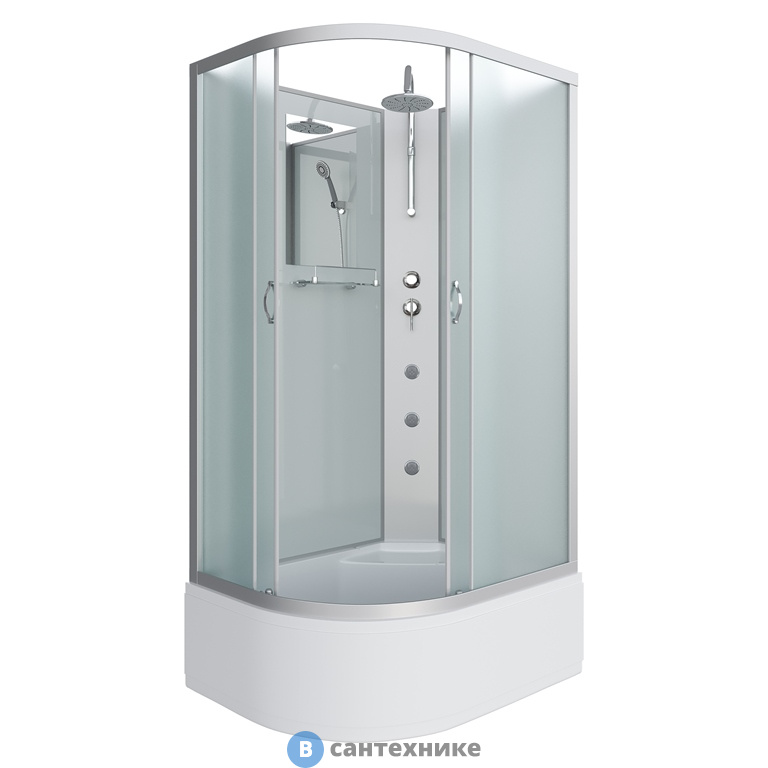 Душевая кабина Niagara NG-2310-14RBKTG (1200х800х2000) высокий поддон, стекло матовое