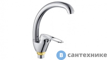 картинка Смеситель Potato P5925 для кухни с высоким изливом с гайкой