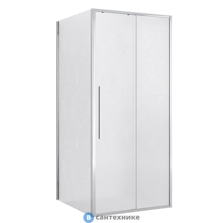 Душевое ограждение Niagara NG-65-10CH-CH80-34 (100*80*195) прямоугольник, раздвижная, хром, стекло шиншилла, без поддона