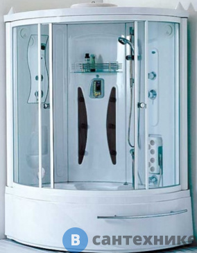 картинка Душевой бокс APPOLLO A-0812 (123,5x123.5) /баня/