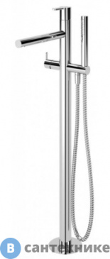 картинка Смеситель Cezares LEAF-VDP-01 напольный, для ванны и душа однорычажный, хром