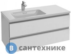 Тумба под раковину Jacob Delafon VOX EB2025-RA-G1C 2 выдв. ящика, белый блестящий лак (100х46х45,2)