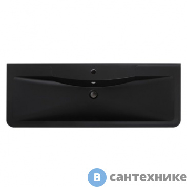 картинка Раковина BelBagno BB1000/455-LV-ART-ALR-NERO чёрная матовая, 1000х455х145