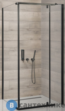 картинка Душевой уголок Royal Bath RB HPVD-T-BL 110х100х185 (прозрачное) (RB1110HPVD-T-BL), без поддона