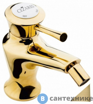 картинка Смеситель Cezares GIUBILEO-BSM1-02 на биде с донным клапаном, бронза