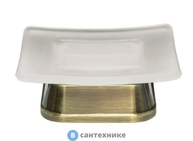 Мыльница WasserKRAFT Exter K-5529  металл, матовое стекло, покрытие "светлая бронза"