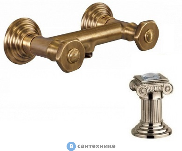 Смеситель Cezares APHRODITE-DS-02-Sw для душа, бронза, ручки Swarovski