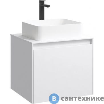 картинка Тумба под умывальник Aqwella Mobi 60 подвесная, белый без фасада (MOB0106W)