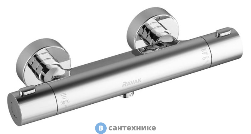 Смеситель Ravak Termo 300 TE 033.00/150 термостатический для душа без гарнитуры (X070096)