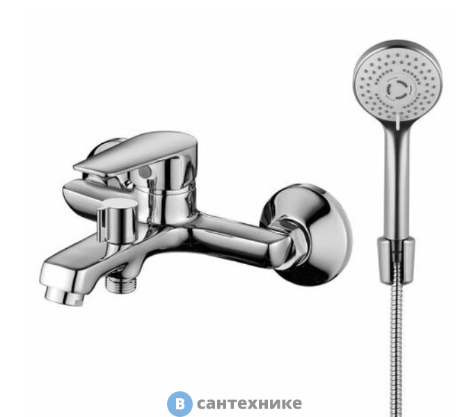 Смеситель Orange Loop M26-100cr однозахватный для ванны с душевыми аксесуарами