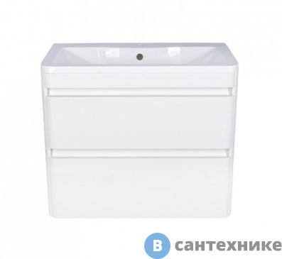 картинка Тумба под раковину Style line Атлантика 80, Люкс антикрейч, подвесная PLUS (2000949229898)