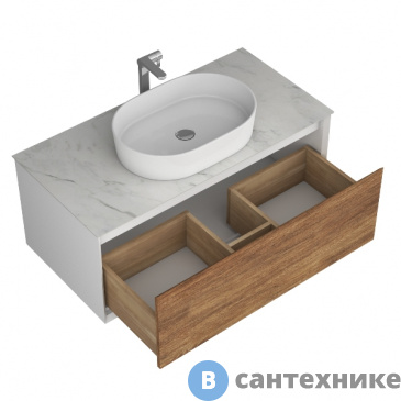картинка Тумба под раковину SINTESI TESLA 100 malhelbruna с одним ящиком (SIN-TES-MAL-1-100)