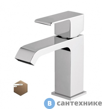 картинка Смеситель Cezares PORTA-LS1-SS для раковины однорычажный, с донным клапаном, sunset