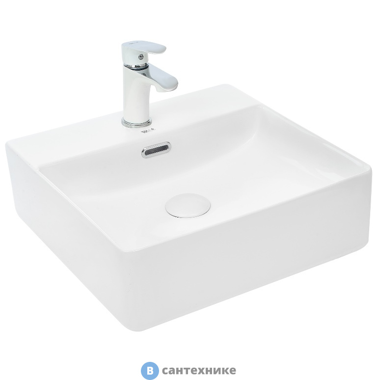 Раковина WELTWASSER ELBACH 2177 MW накладная (матовая белая) /420х420х120/