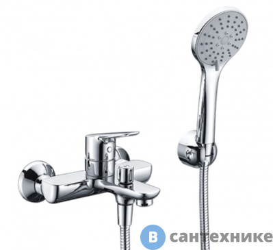 картинка Смеситель WasserKRAFT Lippe 4501 для ванны с коротким изливом латунь, хромоникелевое покрытие