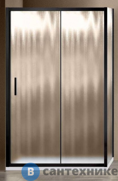 картинка Душевой уголок Vincea Garda VSR-1G9012CHB, 1200*900, чёрный, стекло шиншилла, без поддона