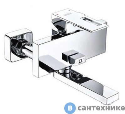 картинка Смеситель WasserKRAFT Alme 1501 для ванны с коротким изливом латунь, хромоникелевое покрытие