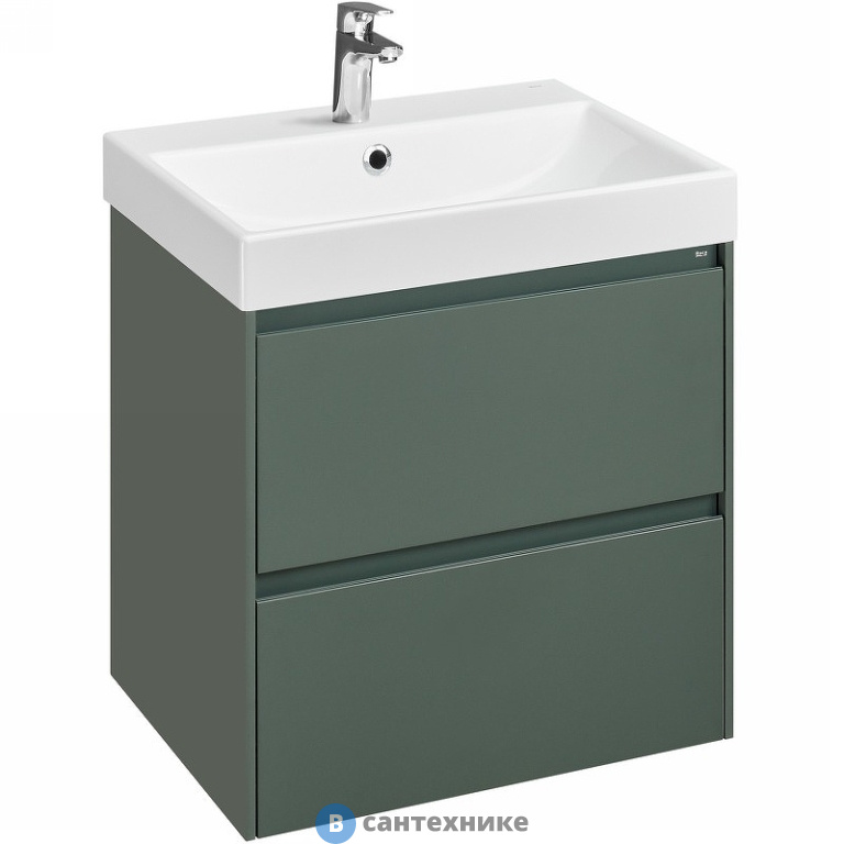 Тумба под раковину Roca ONA 58,5 A857613513 подвесная, зеленый матовый