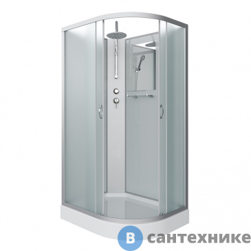 картинка Душевая кабина Niagara NG-3312-14LBKT (1200х800х2000) низкий поддон, стекло матовое