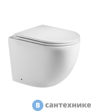 картинка Унитаз с инсталляцией WELTWASSER и кнопкой смыва (AMBERG 404 + MERZBACH 002 GL-WT + AMBERG RD-WT)