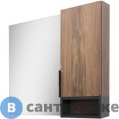 Зеркало-шкаф Comforty Штутгарт-75 дуб тёмно-коричневый