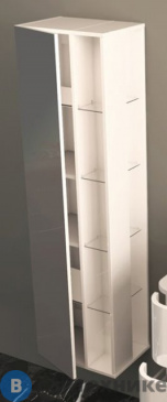 картинка Колонна Cezares 53171 подвесная с открытыми полками и одной распашной дверцей, реверсная Bianco Lucido (32х45х158)