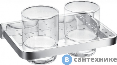 картинка Держатель Cezares CZR-F-8920A стакана настенный, двойной, хром