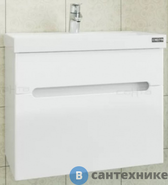 картинка Тумба под раковину СанТа Лондон-60 2 ящ, подвес. ум. Classic 60 (224002л)