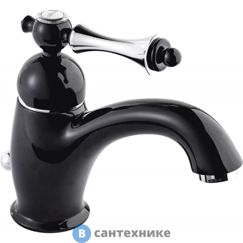 Смеситель Cezares MARGOT-LSM1-NOP для раковины с донным клапаном, чёрный матовый