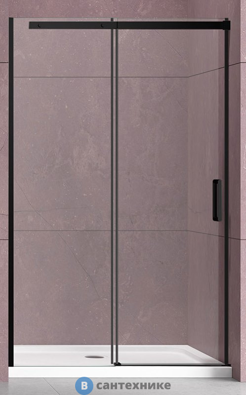 Душевая дверь Vincea Dice VDS-4D150CLB, 1500, черный, стекло прозрачное