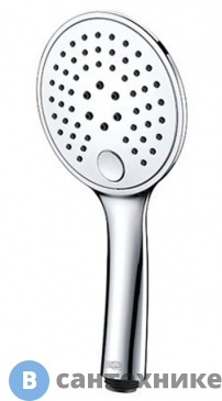 картинка Лейка для душа WasserKRAFT A060 3-функциональная хромоникелевое покрытие, ABS-пластик