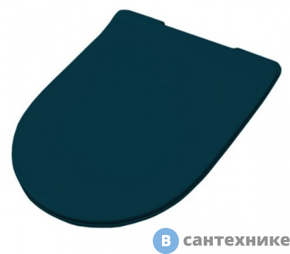 картинка Крышка с сиденьем Artceram FILE 2.0 Slim для унитаза, механизм soft-close, petrolio/хром (FLA014 42)