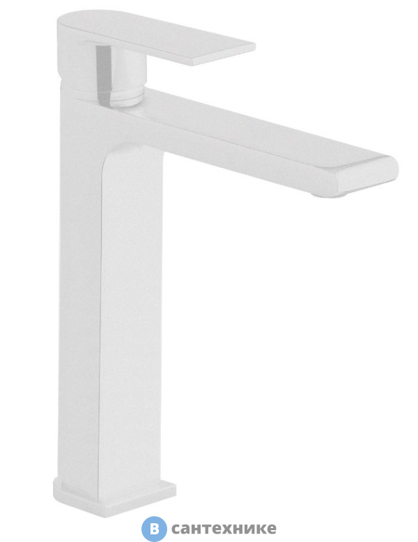 Смеситель AZARIO DELANO для раковины высокий, белый матовый (AZ-158445526)