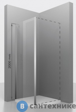 картинка Боковая панель RGW Z-050-3 хром/Прозрачное/6 мм 120*200 (352253112-11)