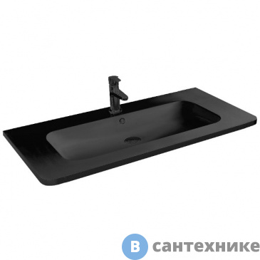картинка Раковина Vincea VCB-1RA100B из искусственного камня, черный