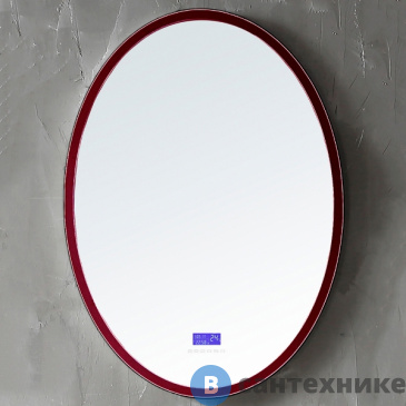 картинка Зеркало ABBER Stein AS6610R 55х75, с подсветкой, красное