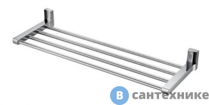 картинка Полка для полотенец WasserKRAFT Leine K-5011 металл, хромоникелевое покрытие