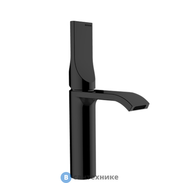 Смеситель Bossini APICE для раковины, однорычажный, высота излива 118 мм, с донным клапаном, чёрный матовый (E89603.073)