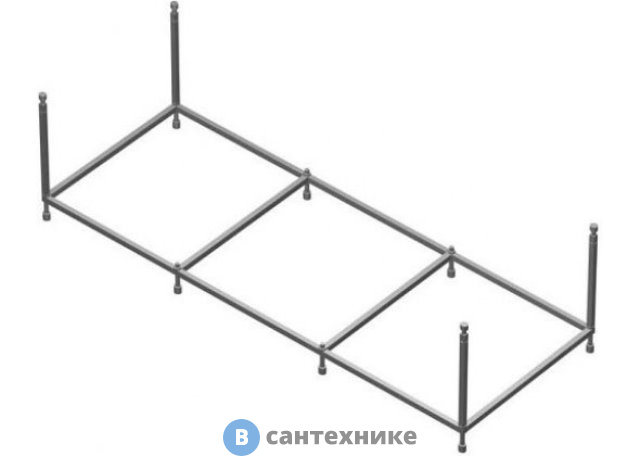 Монтажный набор Roca ZRU9302771 SURESTE каркас, ручки, слив-перелив, креп.к стене, креп.к фронт./170х70/
