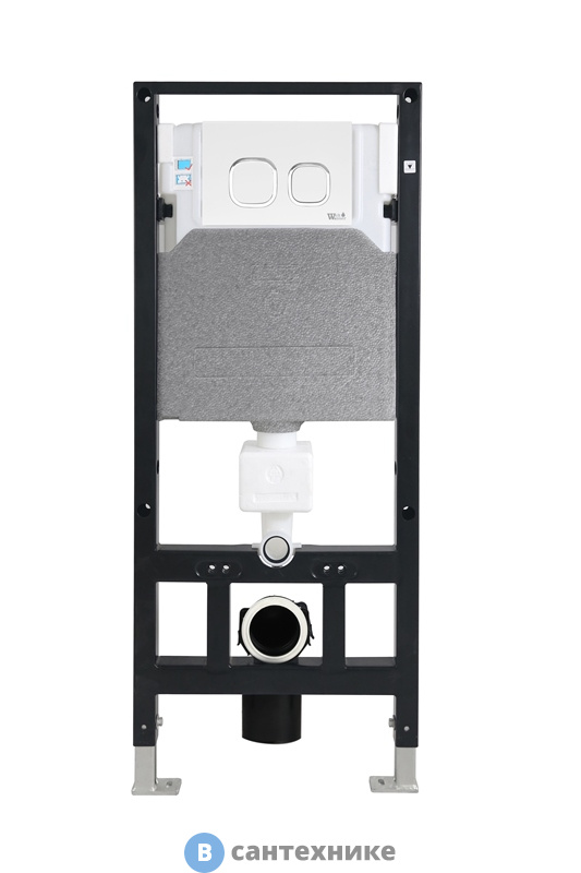 Инсталляция WELTWASSER WW AMBERG 506 MT-CR для унитаза, матовый хром клавиша