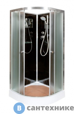 картинка Душевая кабина Deto B01 black (100х100х208 см)