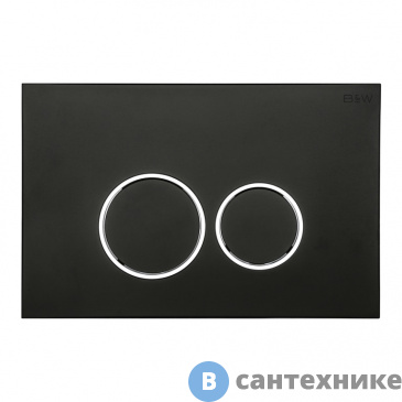 картинка Клавиша смыва Black&White WPI-09512 серия RS, Matt Black (244х162х11)