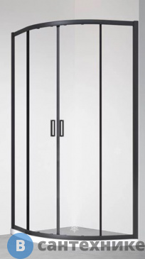 картинка Душевой уголок Veconi RV-01B RV01B-80-01-C7 стекло прозрачное/6 мм (80*80*195), без поддона