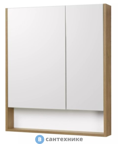 Зеркальный шкаф Акватон Сканди 70 Белый/Дуб Рустикальный (1A252202SDZ90)