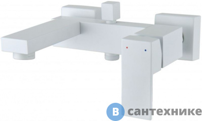 картинка Смеситель Aquanet AF420-20W Blanco для ванны, короткий излив, белый (261818)