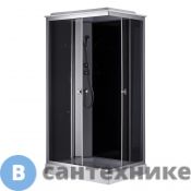 Душевая кабина Loranto CS-5180-13L G, 100*80*215 низкая, серая, прямоугольная, стекло 4 мм, поддон 13 см