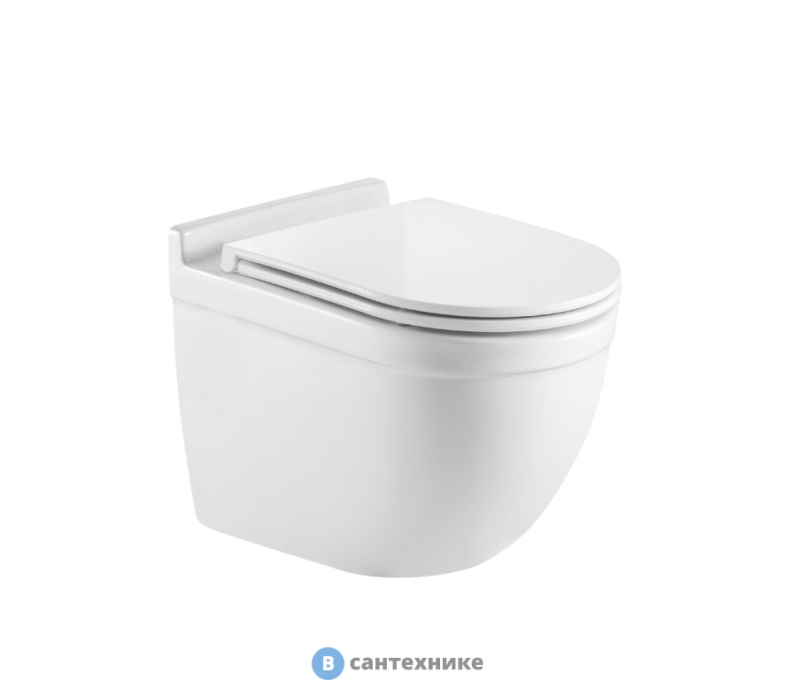 Унитаз с инсталляцией WELTWASSER и кнопкой смыва (AMBERG 497 ST + HEIMBACH 043 GL-WT + AMBERG RD-WT)