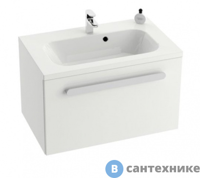 картинка Тумба под раковину Ravak SDU 800 Chrome белая/белая (X000000534)