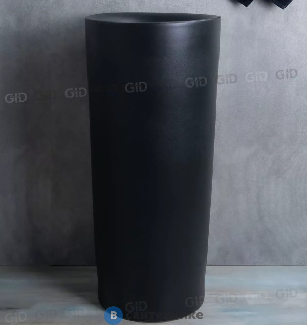 Раковина напольная GID-ceramic Nb130bg черный графит (400х400х850)