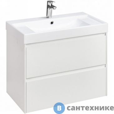 картинка Тумба под раковину Roca ONA 78,5 A857630509 подвесная, белый матовый